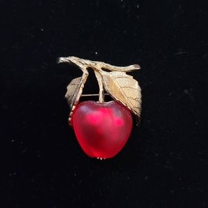 Vintage Apple Fruit Brooch Pin Napier